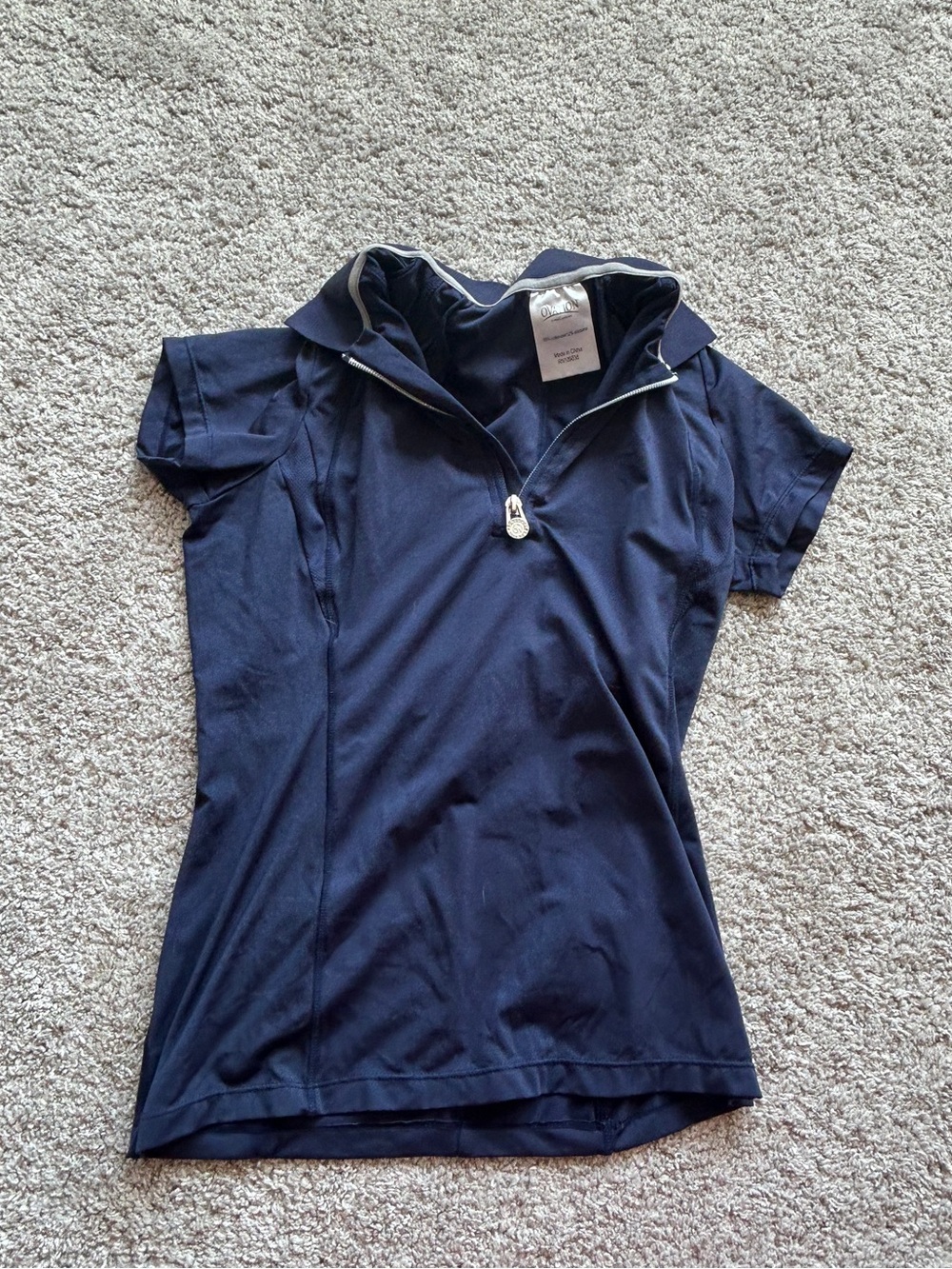 Ovation Navy Blue Collared Riding Shirt